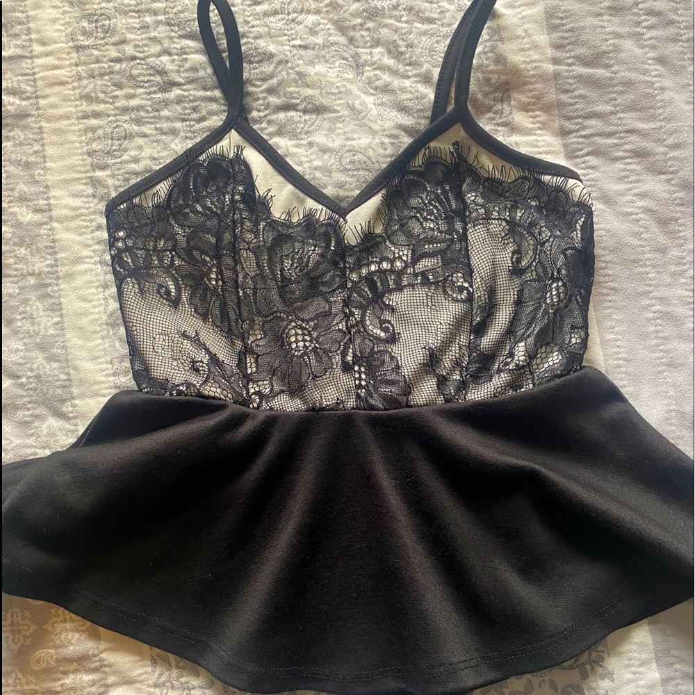 Lace peplum